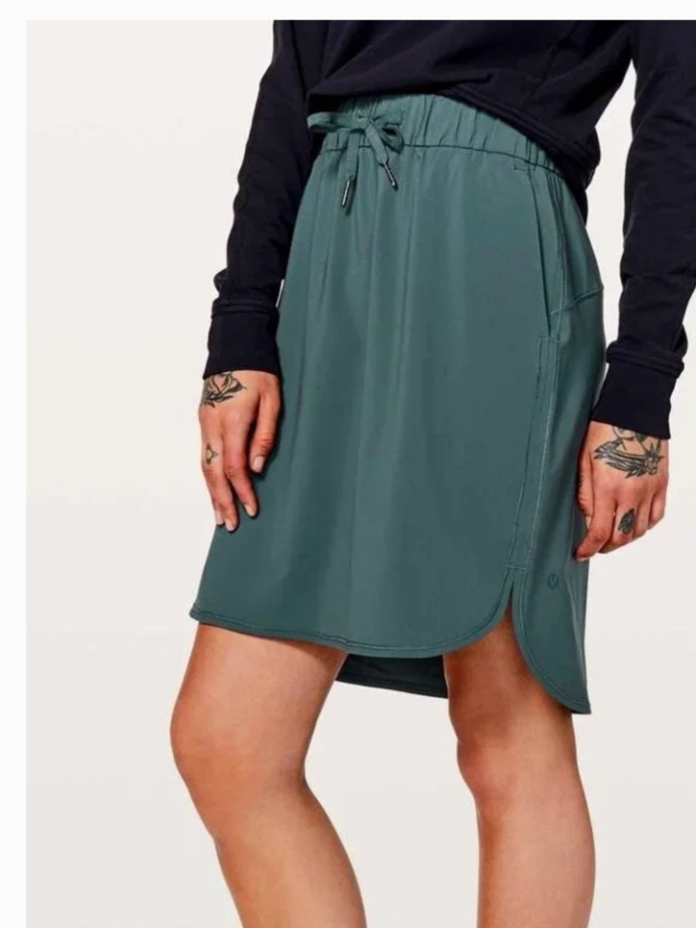 Lululemon On The Fly Skirt Blue Charcoal Teal 2